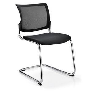 Office Chairs M100 Sled Base Chrome Angle View