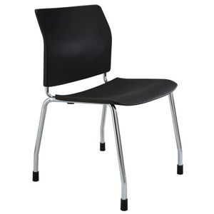 Office Chairs One Black Four Leg Chrome