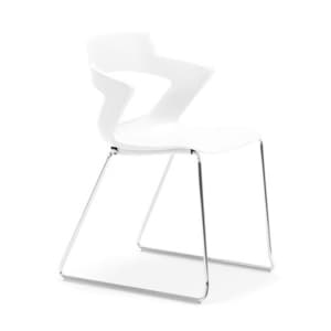 Office Chairs Zen Sled Base in White