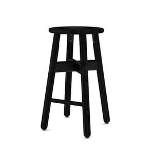 Office Seating Okidoki Three Quarter Height Bar Stool with Black Timber Stain Frame