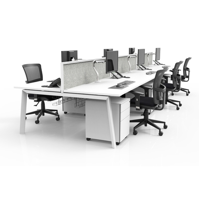 Office Workstations Delta Fixed Height 6 Person